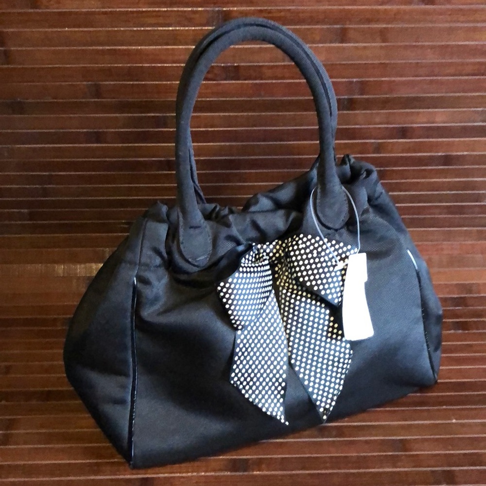 Talbots Black Polka Dot Bag NWT